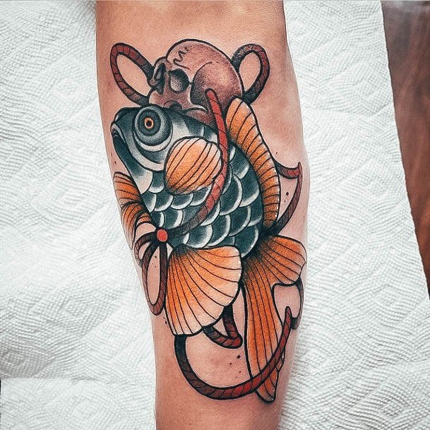 Ravishing Fishing Tattoo On Female