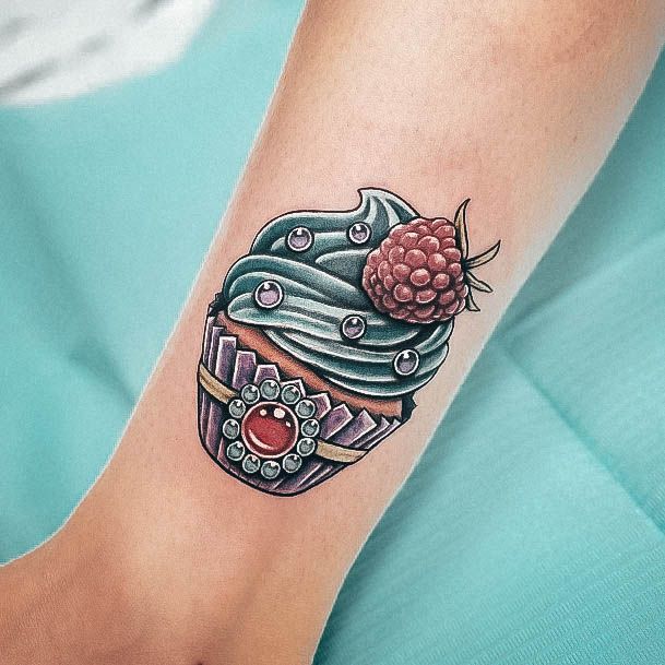 Ravishing Food Tattoo On Female