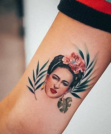 Ravishing Frida Tattoo On Female