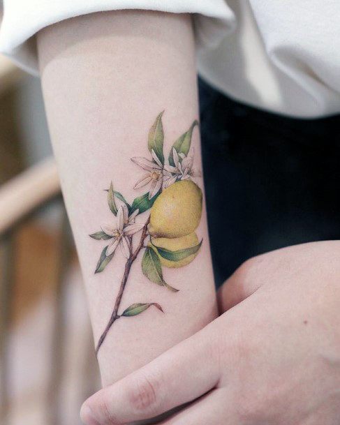 Ravishing Fruit Tattoo On Female