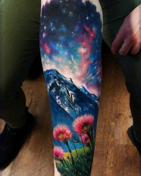 Ravishing Galaxy Tattoo On Female