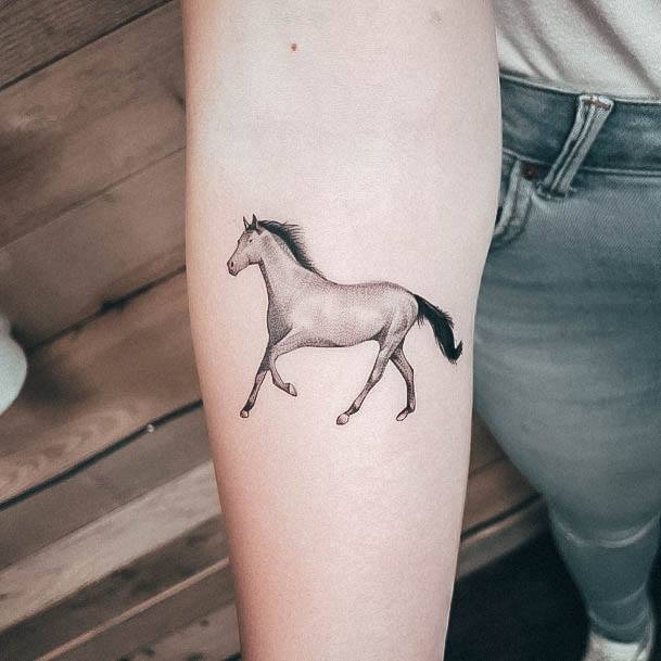 Ravishing Horse Tattoo On Female