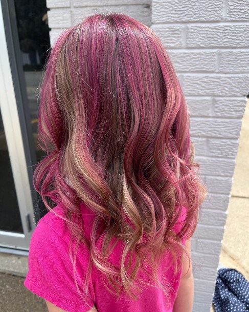 Ravishing Hot Pink Hairstyles On Female