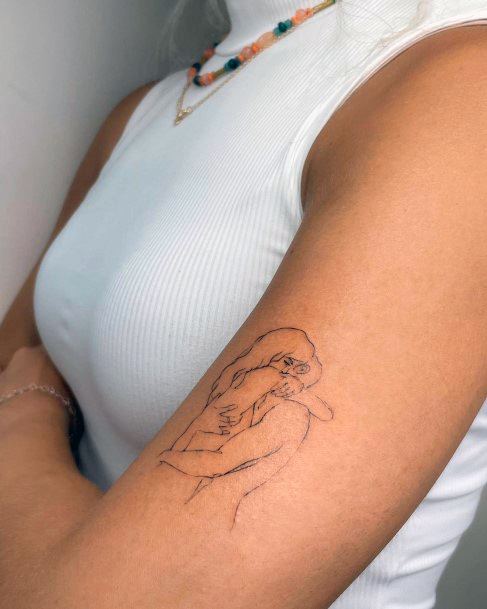 Ravishing Hug Tattoo On Female