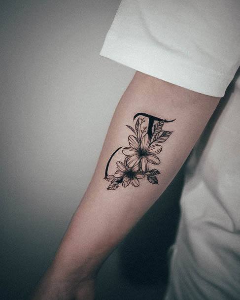 Ravishing Initials Tattoo On Female