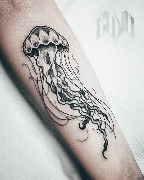 Ravishing Jellyfish Tattoo On Female