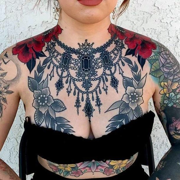 Ravishing Jewelry Tattoo On Female