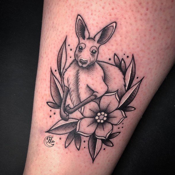 Ravishing Kangaroo Tattoo On Female