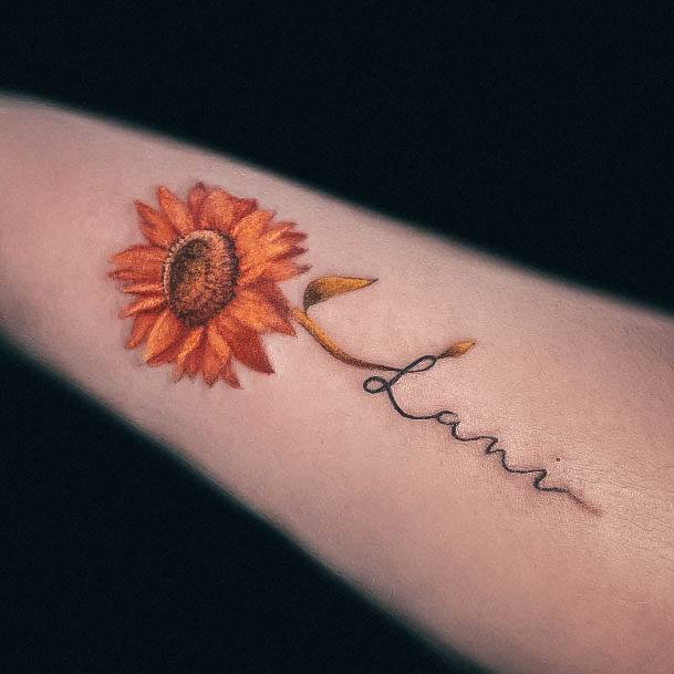 Ravishing Kids Name Tattoo On Female