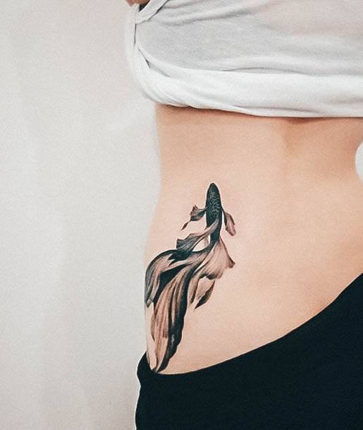 Ravishing Koi Fish Tattoo On Female