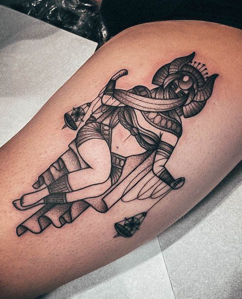 Ravishing Libra Tattoo On Female