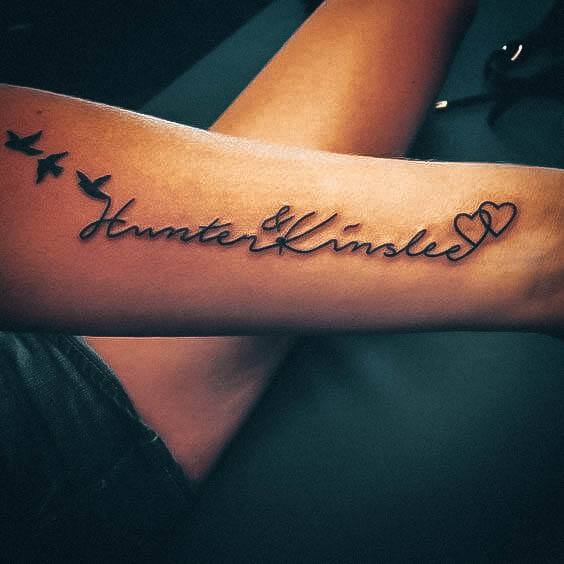 Ravishing Name Tattoo On Female