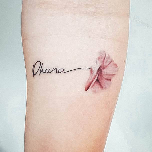 Ravishing Ohana Tattoo On Female