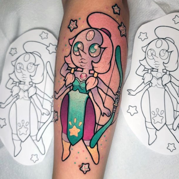 Ravishing Opal Tattoo On Female