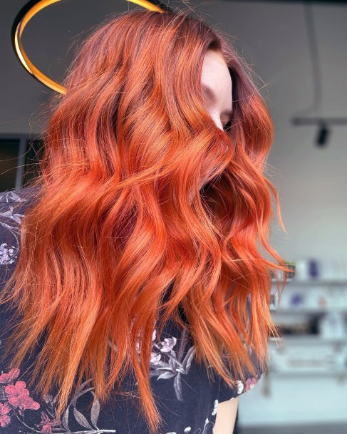 Ravishing Orange Hairstyles On Female