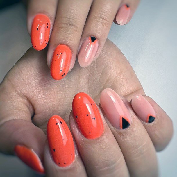 Ravishing Orange Nail On Female