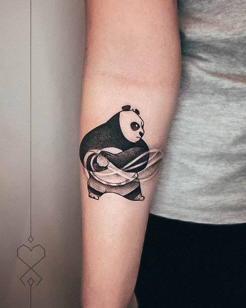 Ravishing Panda Tattoo On Female