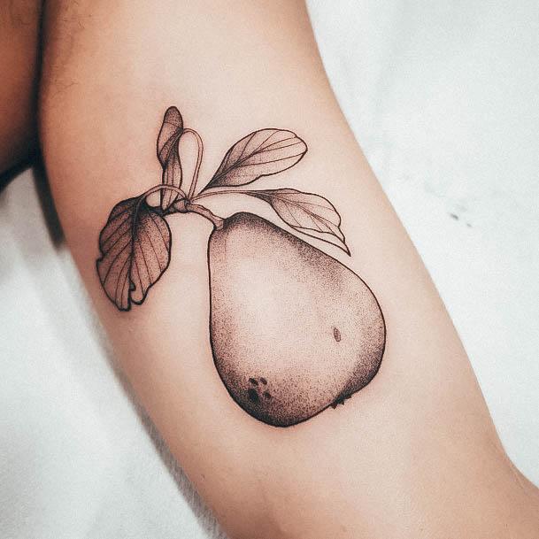 Ravishing Pear Tattoo On Female