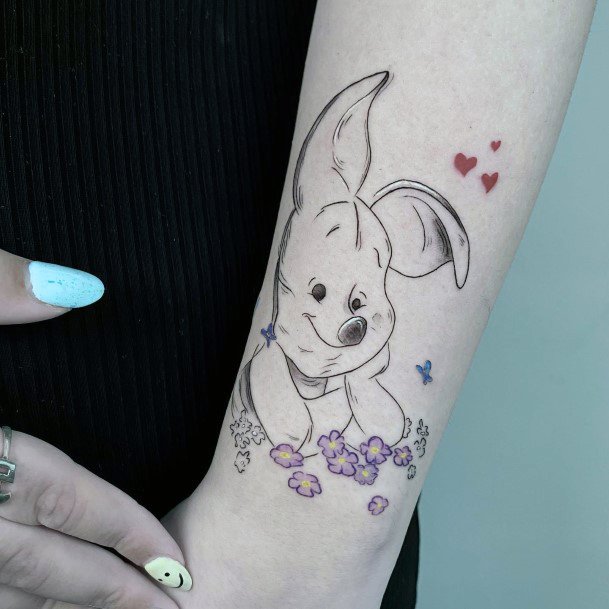 Ravishing Piglet Tattoo On Female