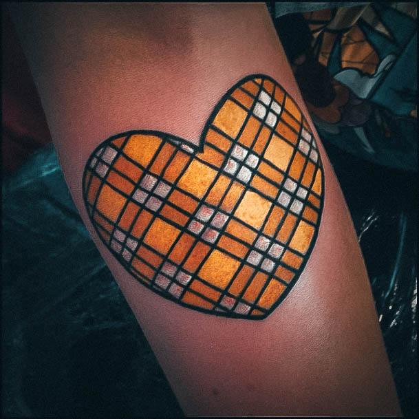 Ravishing Plaid Tattoo On Female