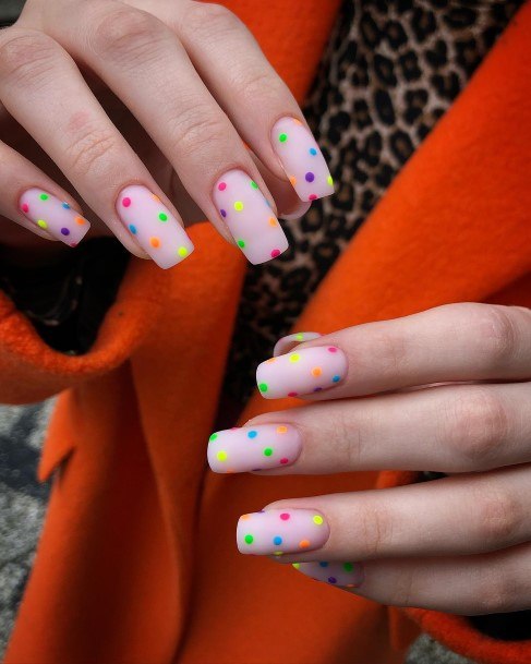 Ravishing Polka Dot Nail On Female