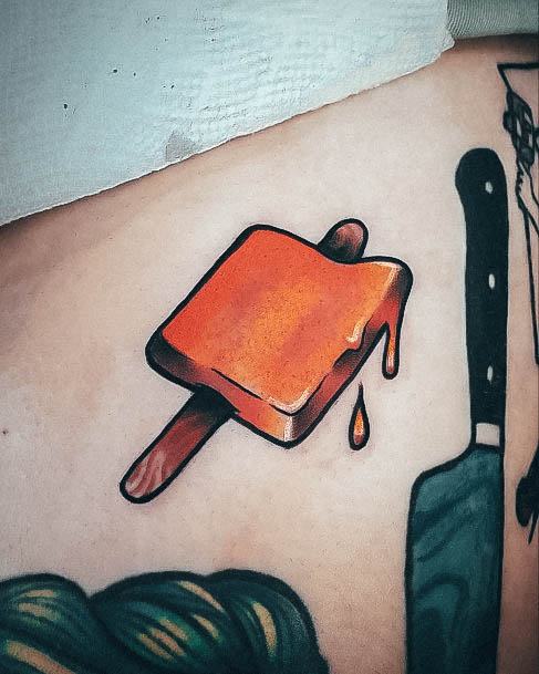 Ravishing Popsicle Tattoo On Female