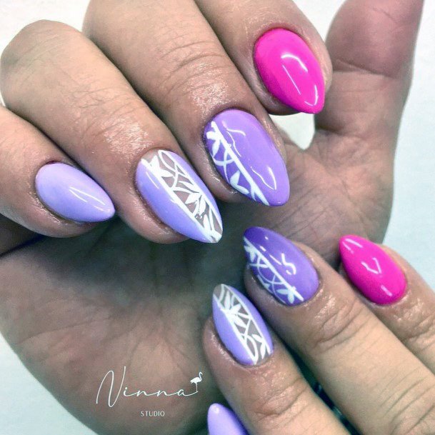 Ravishing Purple Dress Nail On Female