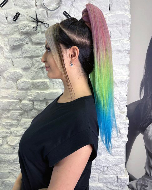 Ravishing Rainbow Hairstyles On Female