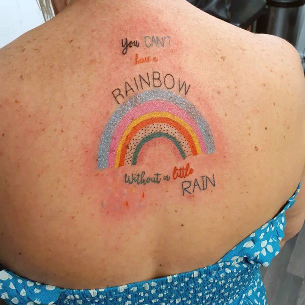 Ravishing Rainbow Tattoo On Female