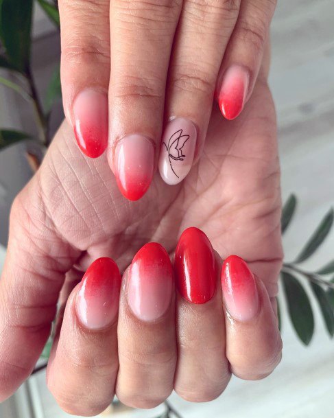 Ravishing Red Summer Nail On Female