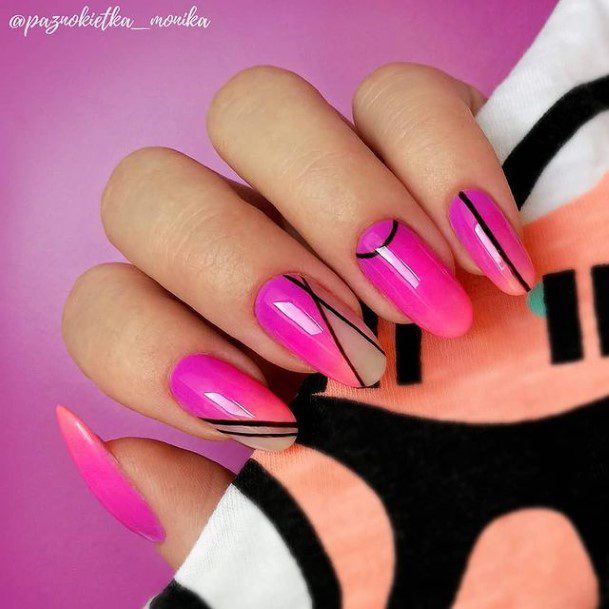 Ravishing Rose Pink Nail On Female