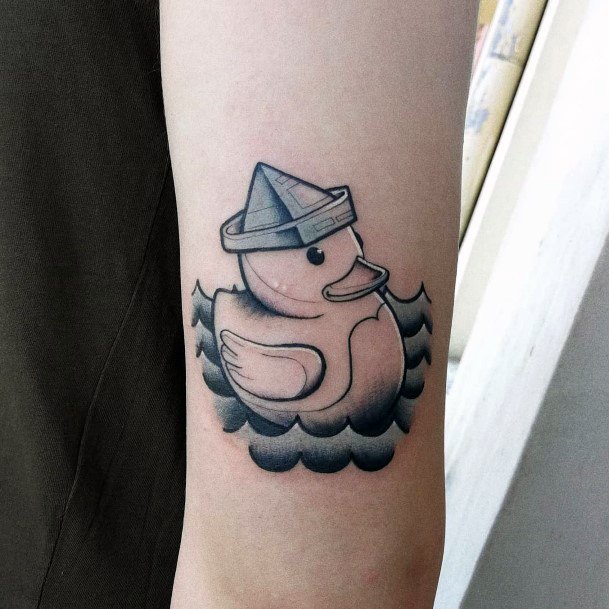 Ravishing Rubber Duck Tattoo On Female