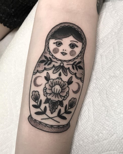 Ravishing Russian Nesting Doll Matryoshka Tattoo On Female