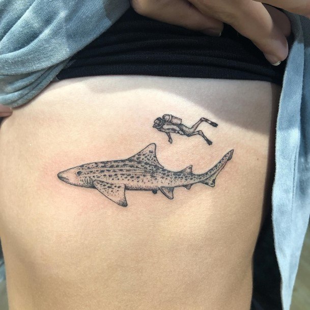 Ravishing Scuba Diving Tattoo On Female