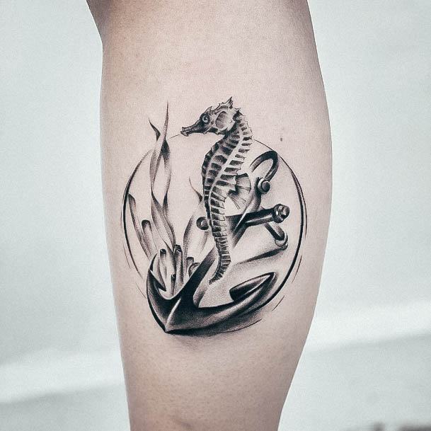 Ravishing Seahorse Tattoo On Female