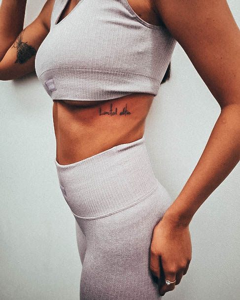 Ravishing Side Boob Tattoo On Female