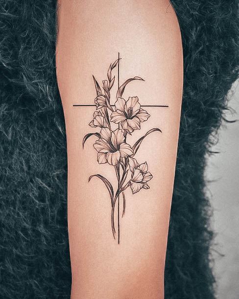 Ravishing Small Cross Tattoo On Female