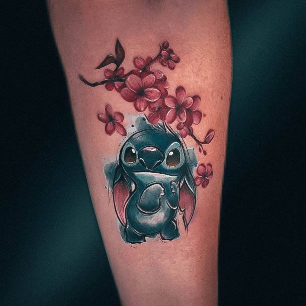 Ravishing Stitch Tattoo On Female