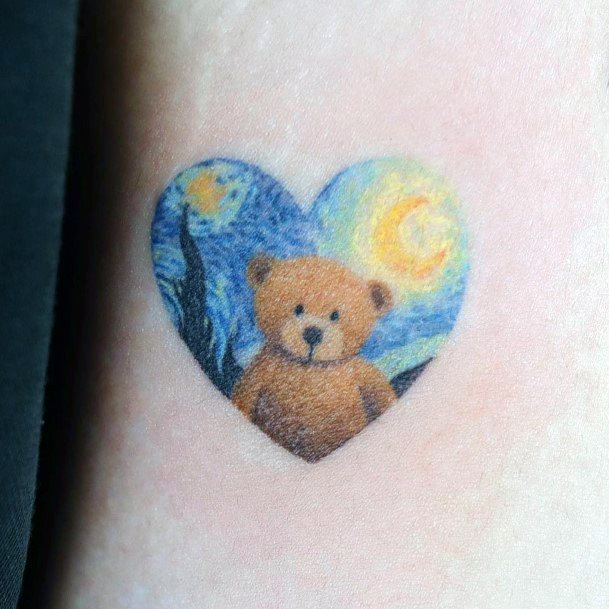Ravishing Teddy Bear Tattoo On Female