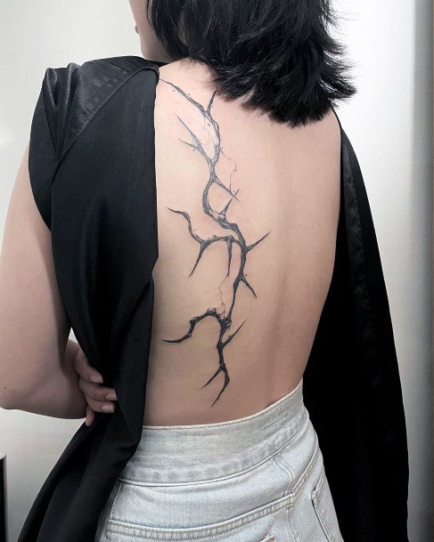 Ravishing Thorns Tattoo On Female