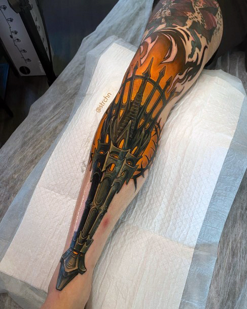 Ravishing Torch Tattoo On Female