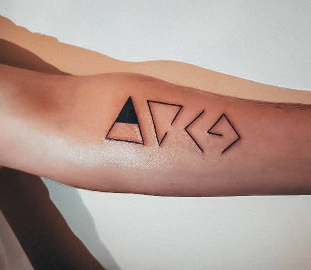 Ravishing Triangle Tattoo On Female