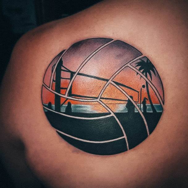 Ravishing Volleyball Tattoo On Female