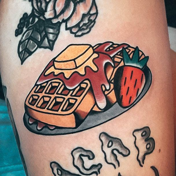 Ravishing Waffle Tattoo On Female