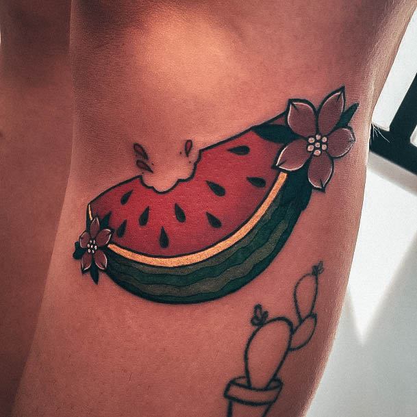 Ravishing Watermelon Tattoo On Female