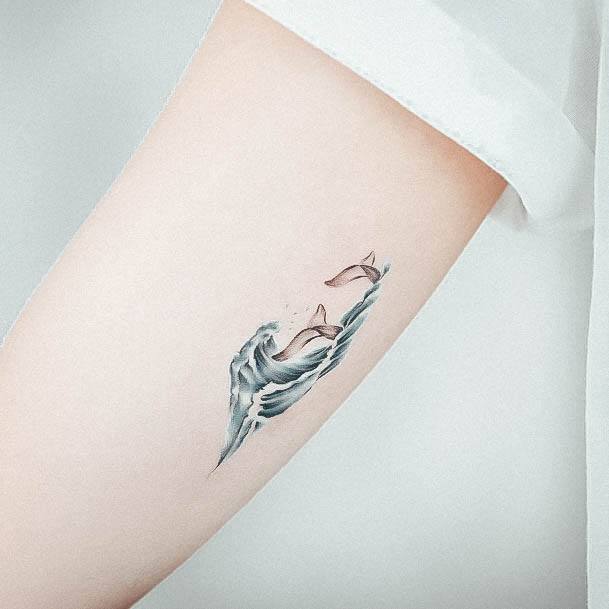 Ravishing Whale Tattoo On Female