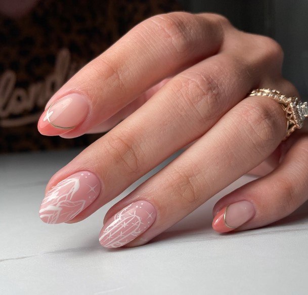 Ravishing White French Nail On Female