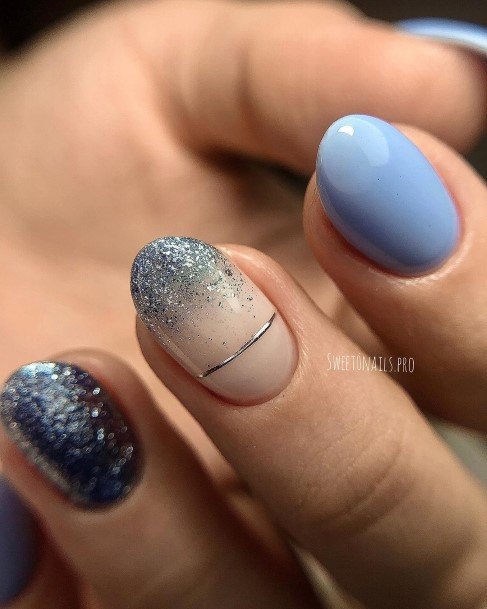 Ravishing White Ombre Nail On Female