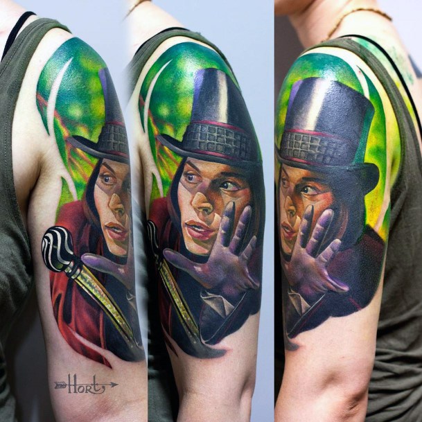 Ravishing Willy Wonka Tattoo On Female