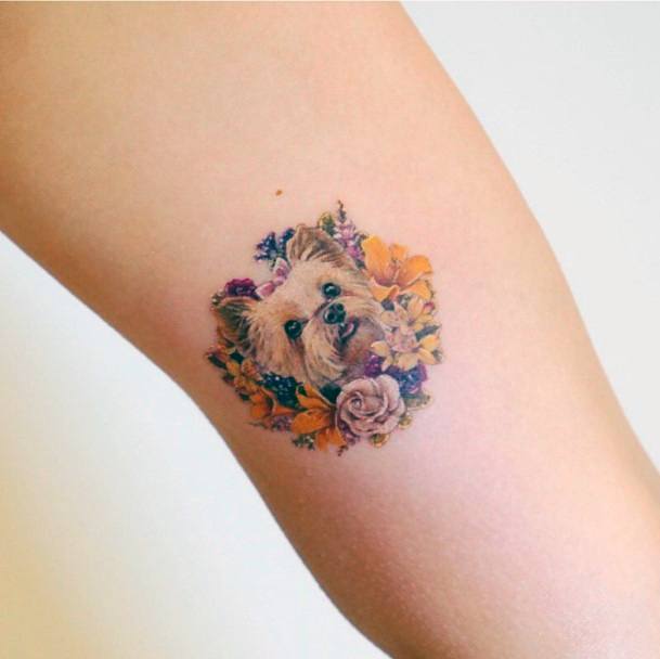 Ravishing Wreath Tattoo On Female